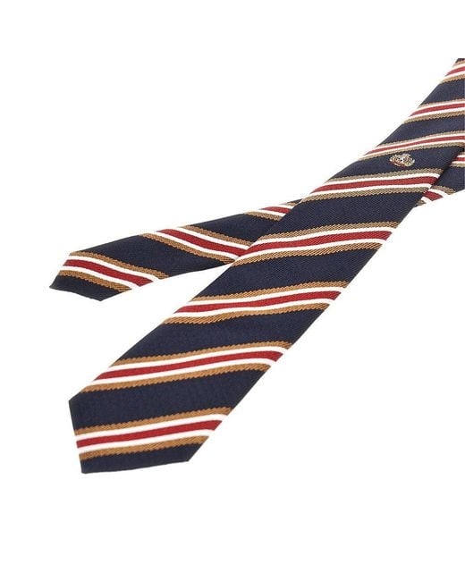 Emporio Armani Blue Silk Necktie With Jacquard Motif for men