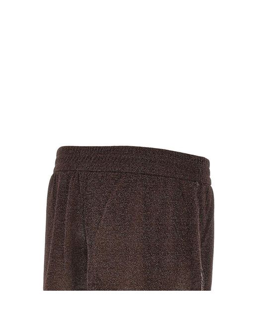 Oseree Brown 'Lumière' Lurex Jersey Shorts