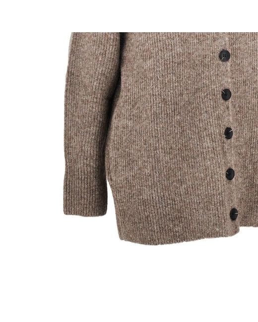 Emporio Armani Brown Knitted Cardigan