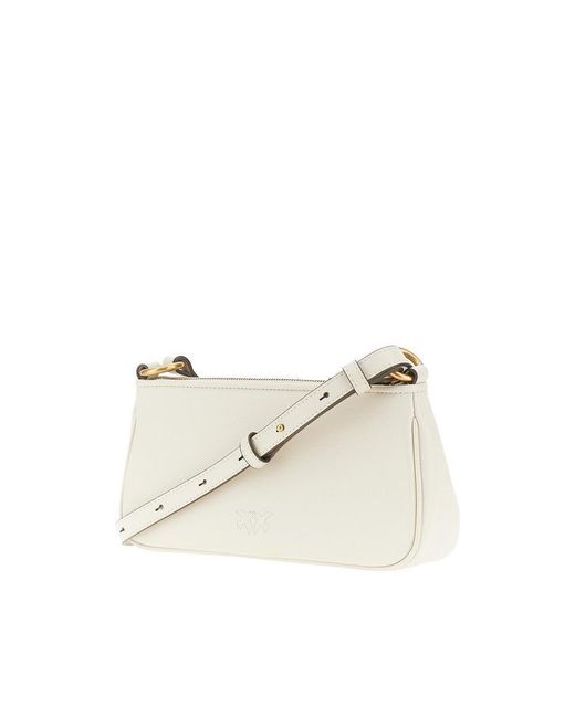 Pinko Natural Leather Mini Baguette Bag
