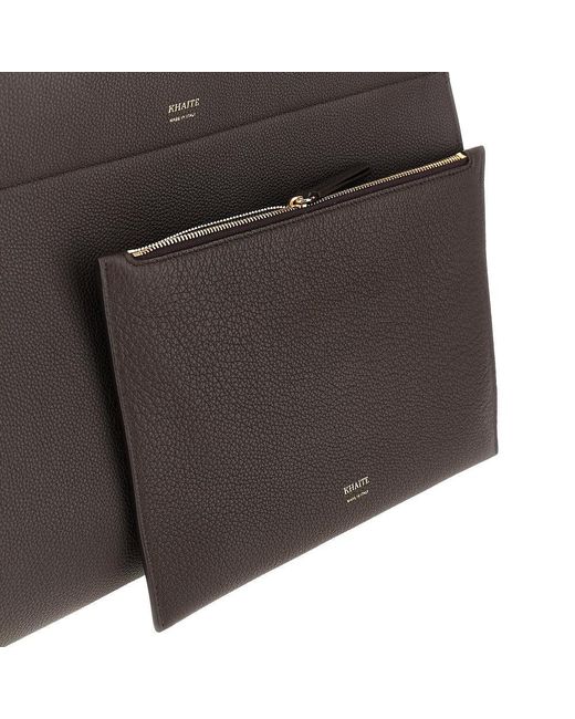 Khaite Black 'Crosby' Grained Leather Bag
