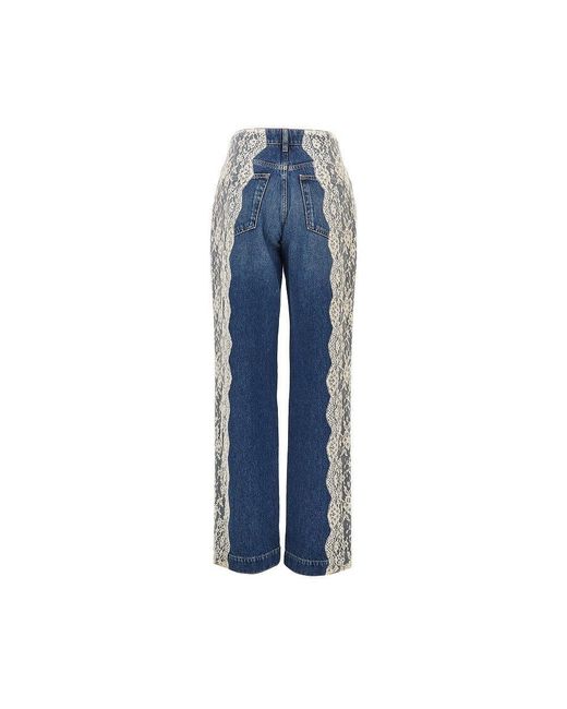 Zimmermann Blue 'Carousel' Linen And Silk Pants