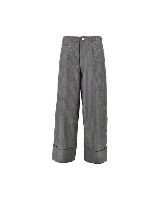 Junya Watanabe Gray X Levi's Pinstriped Pants for men