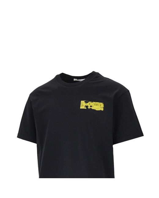 Givenchy Black Paris Paint' Print T-Shirt for men