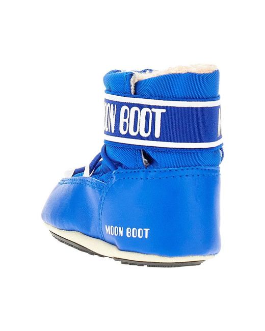 Moon Boot Blue Nylon 'Crib' Boots Kids for men