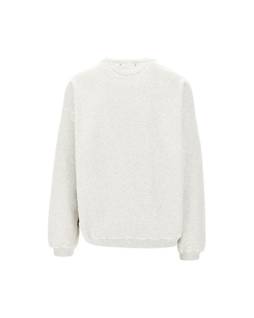 Golden Goose Deluxe Brand White 'Star' Cotton Sweatshirt With Embroidery for men