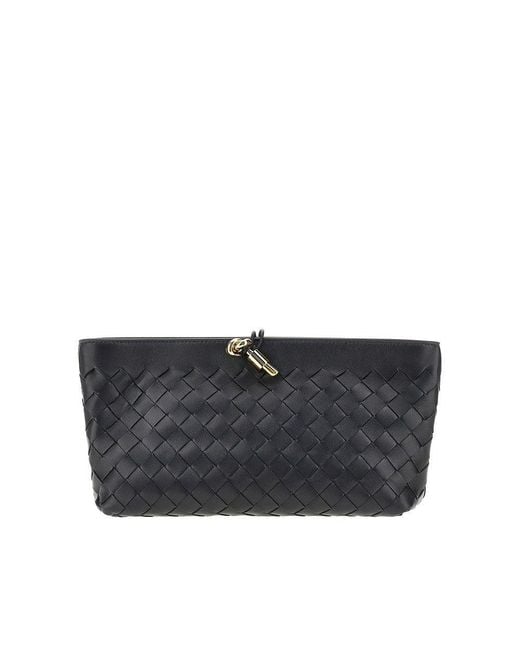 Bottega Veneta Black Intrecciato Nappa Leather 'Andiamo' Pouch