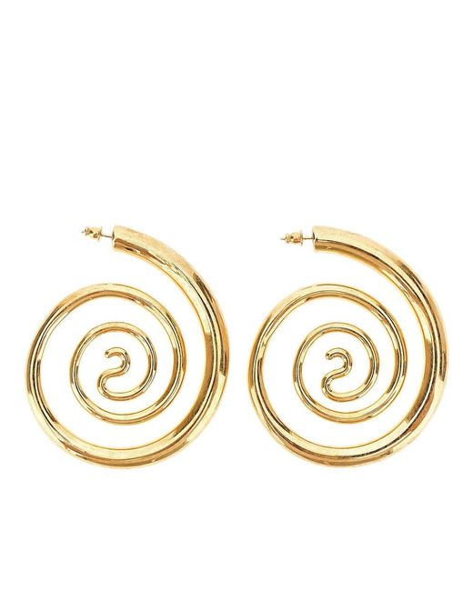 Panconesi Metallic 'Spiral Serpent' Earrings