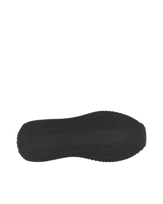 Dolce & Gabbana Black Leather And Mesh 'Dg Cushion' Sneakers for men