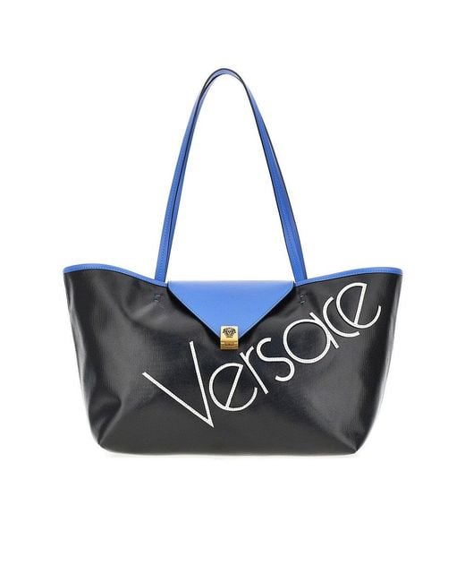Versace Black Small 'Vivian' Shopping Bag