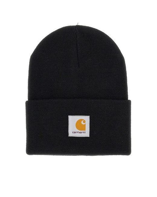 Beanie Con Patch Logo di Carhartt in Black da Uomo