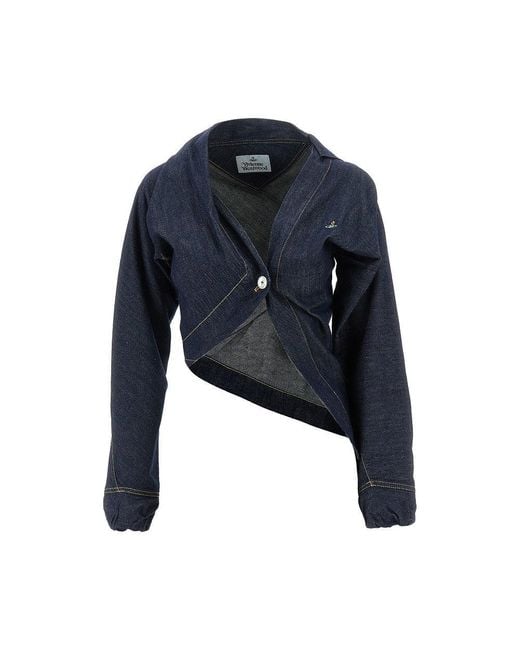 Vivienne Westwood Blue 'Natalia' Chambray Draped Shirt