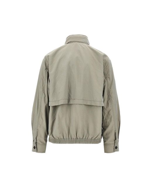 Emporio Armani Gray Silk-Blend Nylon Blouson for men