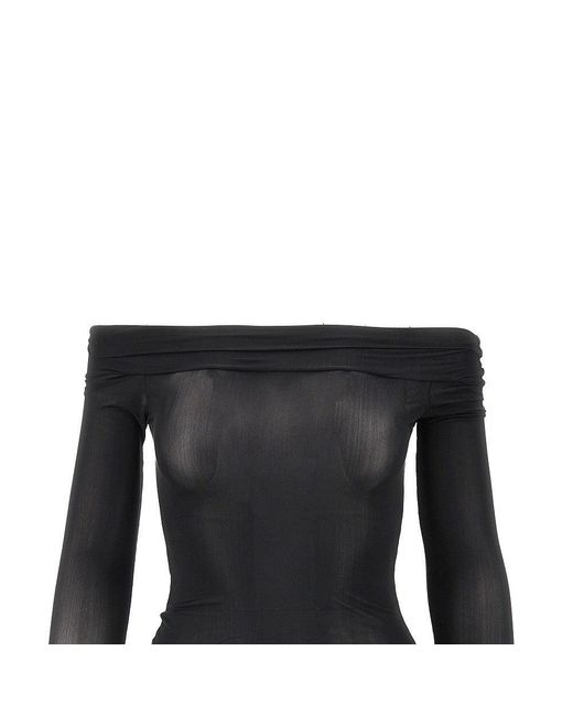 Maygel Coronel Black Stretch Technical Jersey Top
