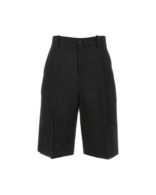 Studio Nicholson Black 'Fowld' Broken Twill Shorts for men