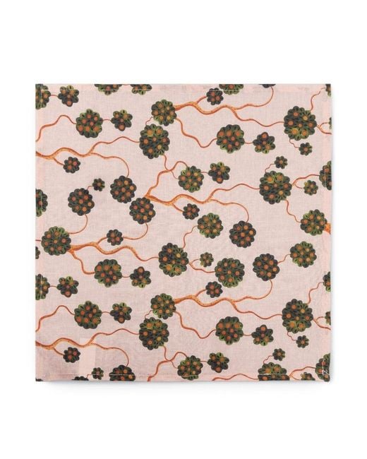 LaDoubleJ Red Patterned Napkin Set