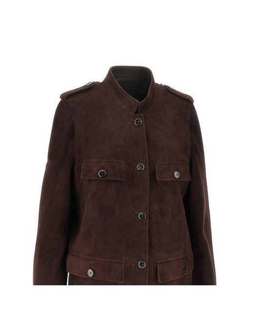 Prada Brown Suede Leather Jacket