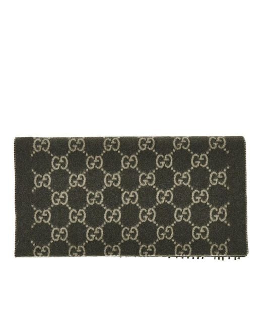 Gucci Metallic Gg Cashmere Scarf for men