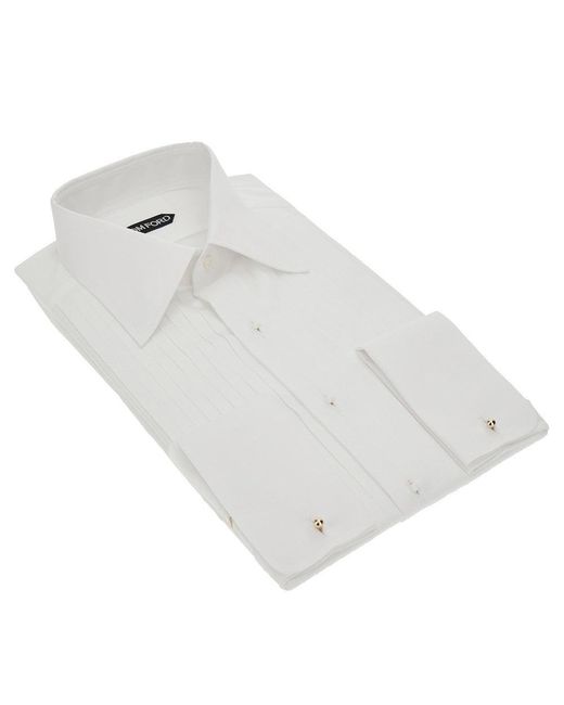Tom Ford White Cotton Evening Shirt for men
