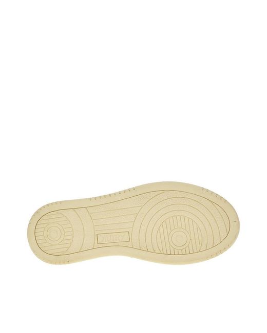 Autry Natural Suede And Leather Medalist Low Sneakers