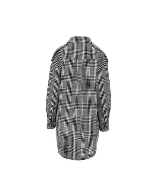 Stella McCartney Gray Prince Of Wales Wool Overshirt