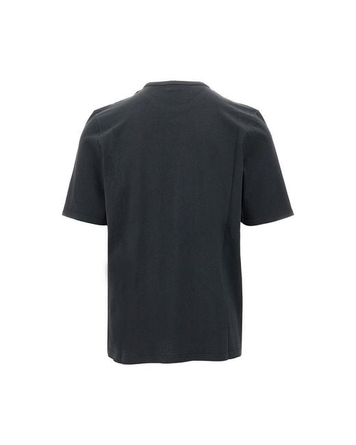 Saint Laurent Black Embroidery T-Shirt for men