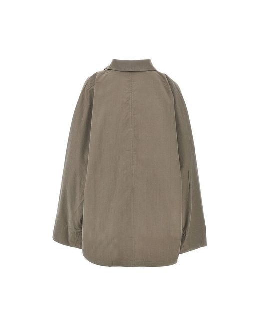 Totême  Gray Cotton-Blend Summer Parachute Jacket