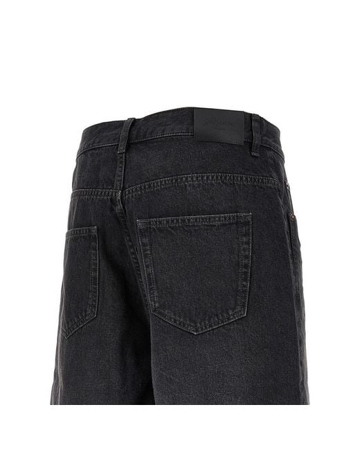 Saint Laurent Black Denim Oversized Shorts