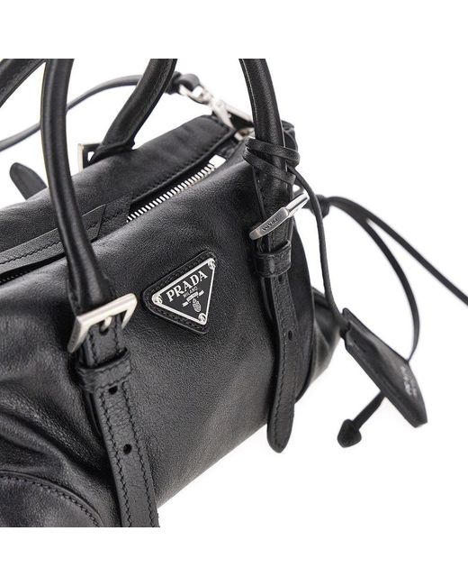 Prada Black Leather Small Karin' Bag