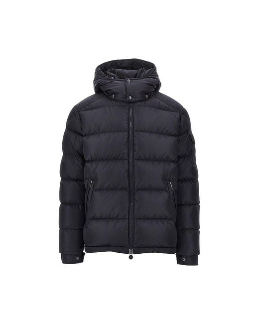 Moncler Blue Maya' Hooded Down Jacket for men