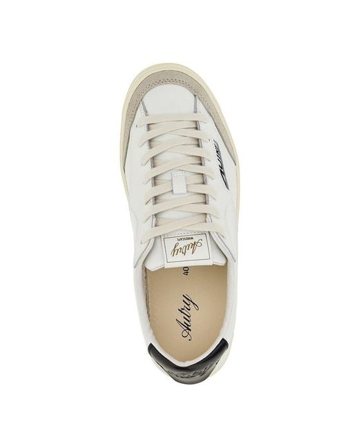 Autry White Windscape Low Leather Sneakers for men
