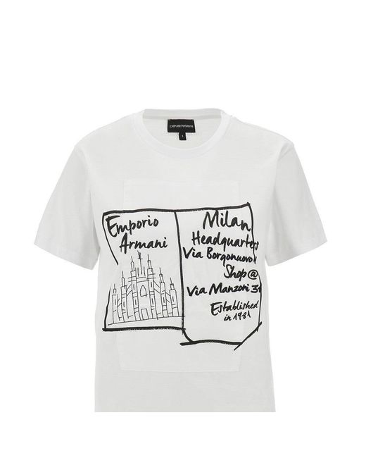 Emporio Armani White Asv Organic Cotton T-Shirt
