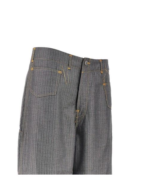Junya Watanabe Gray X Levi's Pinstriped Pants for men