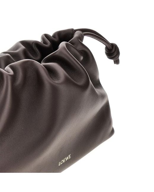 Loewe Black Nappa Leather Medium 'Flamenco' Purse