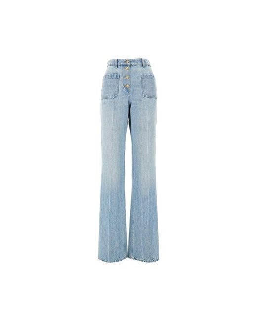 Valentino Blue Straight Leg Denim Pants