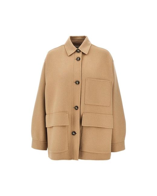 Weekend by Maxmara Natural Virgin Wool-Blend Cloth Jacket