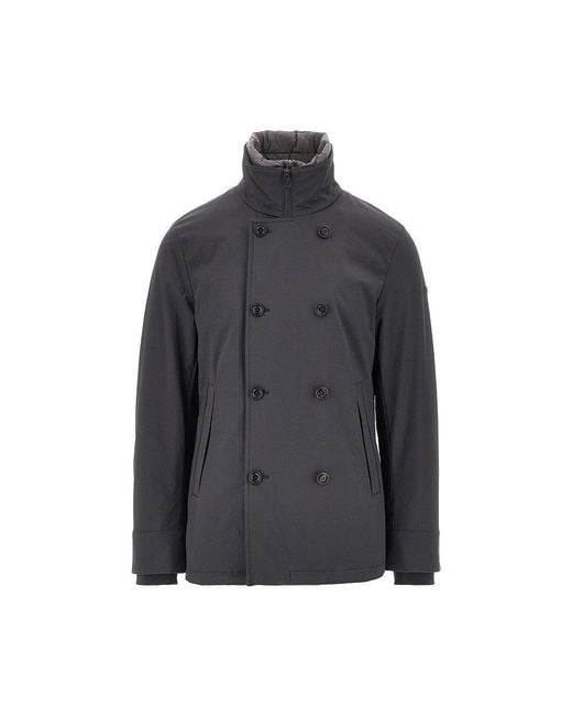DUNO Gray 'Edmund' Padded Nylon Down Jacket for men