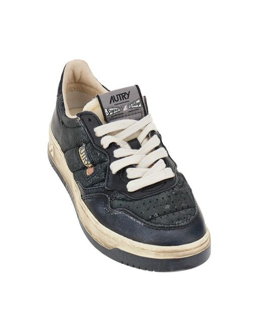 Autry Blue Super Vintage Medalist Low Sneakers for men
