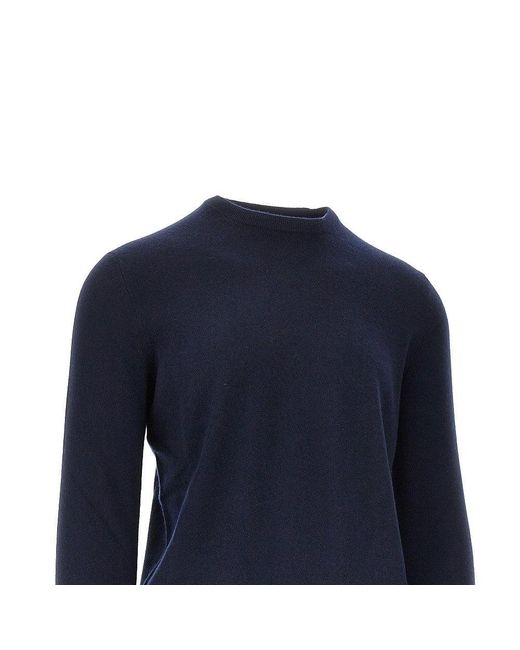 Ballantyne Blue Cashmere Crewneck Sweater for men