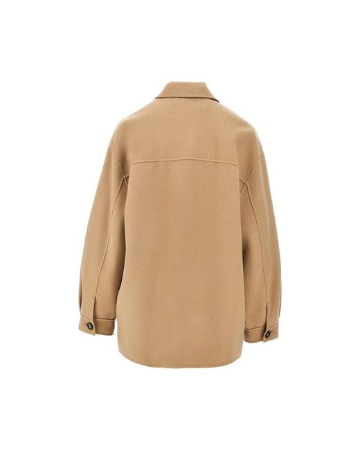 Weekend by Maxmara Natural Virgin Wool-Blend Cloth Jacket