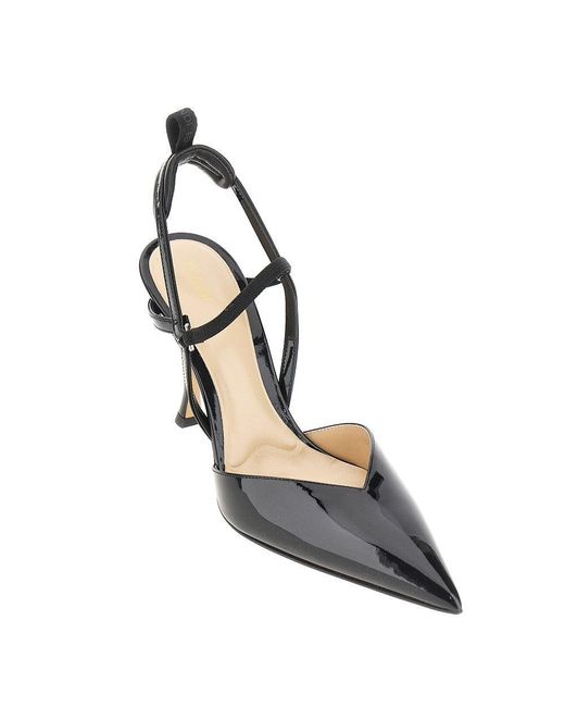 Fendi Black Patent Leather 'Very Colibrì' Slingback Pumps 39