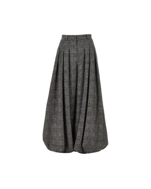 Emporio Armani Gray Prince Of Wales Wide-Leg Pants