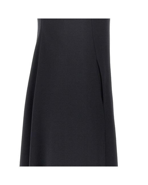 Emporio Armani Black Milano Stitch Jersey Midi Dress