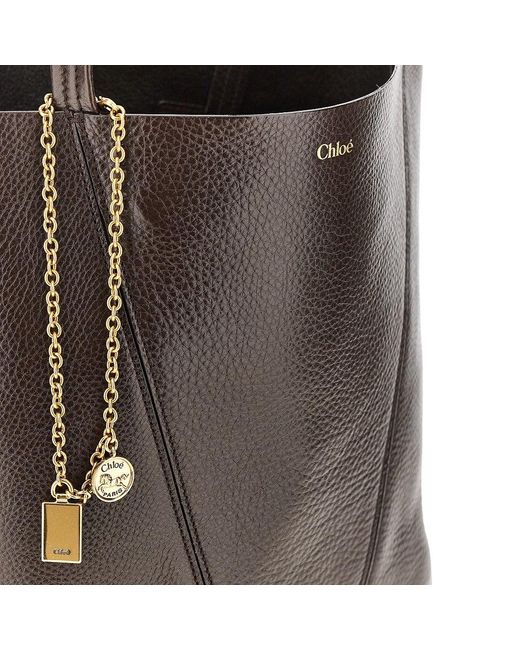Tote Bag 'Spin' Media di Chloé in Black