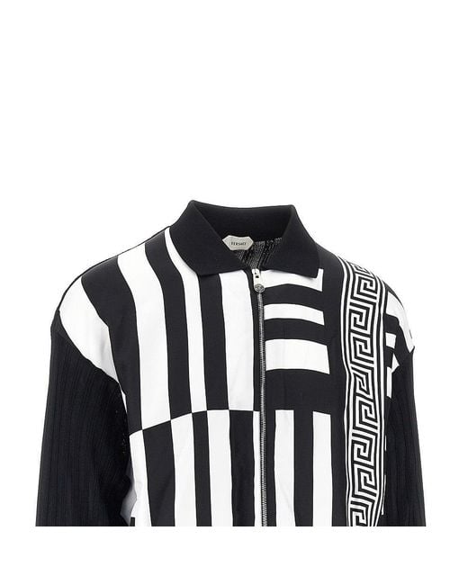 Versace Black Cardigan With Sylvester Print for men