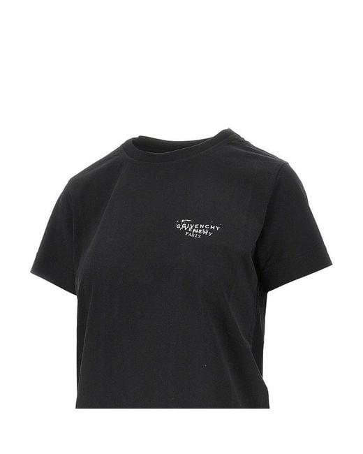 Givenchy Black Stamp' Print T-Shirt
