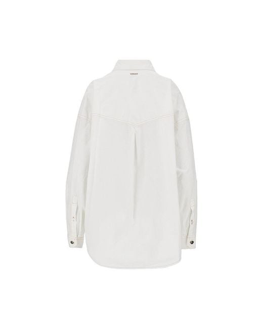 Versace White Cotton Poplin Shirt