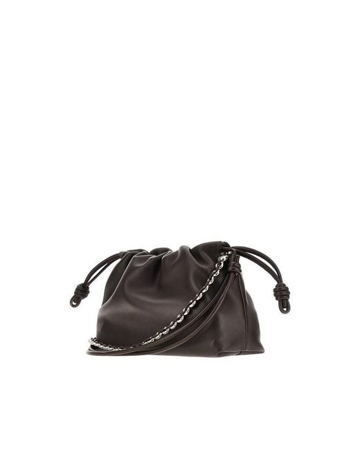 Loewe Black Nappa Leather Medium 'Flamenco' Purse