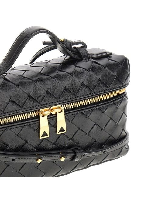 Bottega Veneta Black Leather 'Bang Bang' Vanity Case Bag