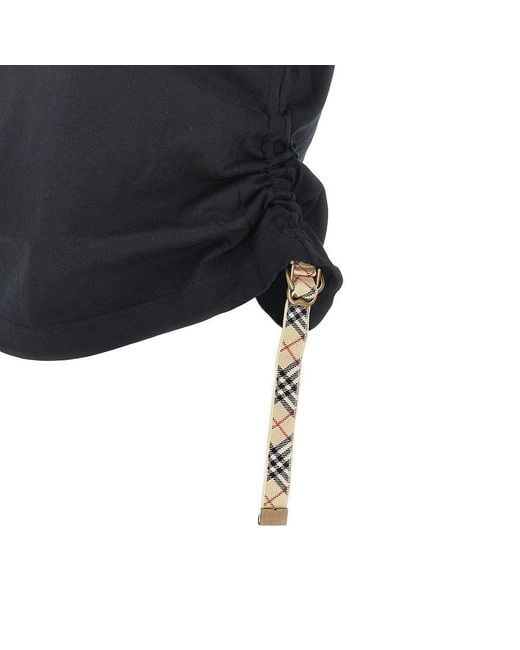 Burberry Black Side Gatherings T-Shirt